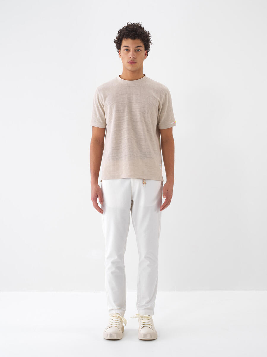 Taş Rengi Regular Fit Pamuklu Tişört - 2