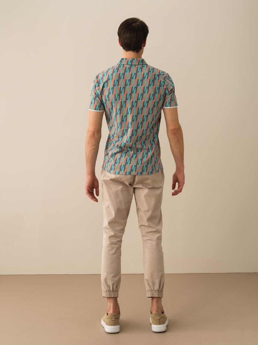 Turkuaz Regular Fit Pamuklu Tişört - 4