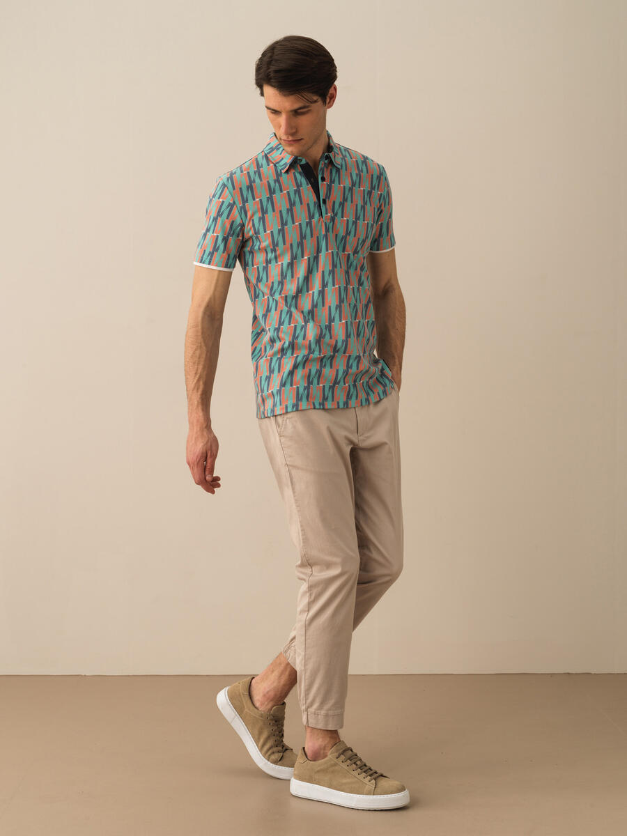 Turkuaz Regular Fit Pamuklu Tişört - 2