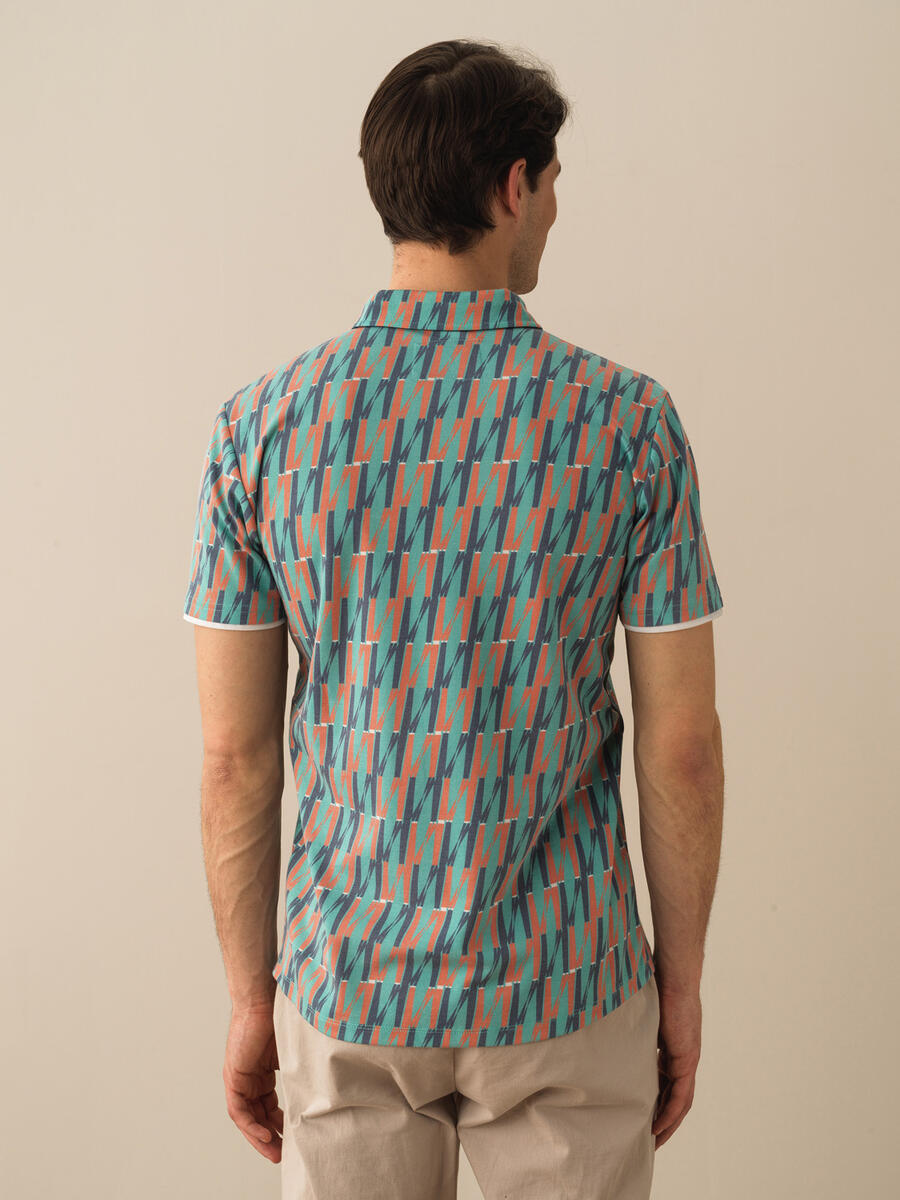 Turkuaz Regular Fit Pamuklu Tişört - 3