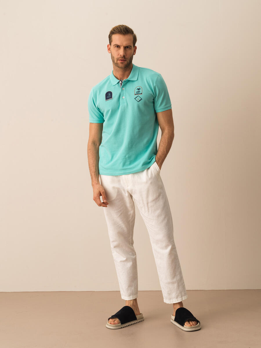 Turkuaz Regular Fit Pamuklu Tişört - 2