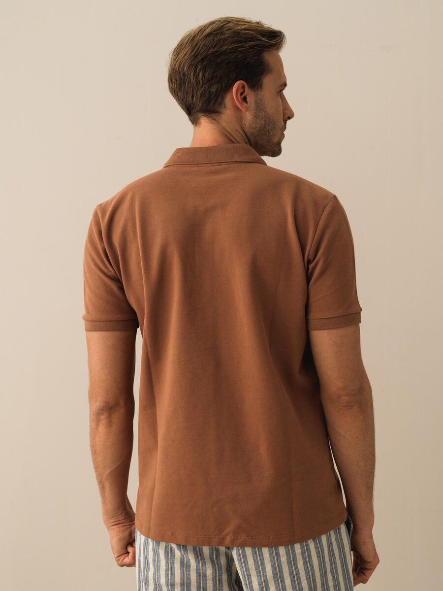 Vizon Regular Fit Pamuklu Polo Yaka Basic Tişört - 3