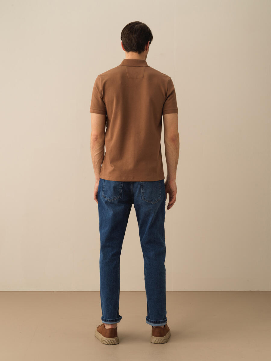 Vizon Slim Fit Pamuklu Polo Yaka Tişört - 4
