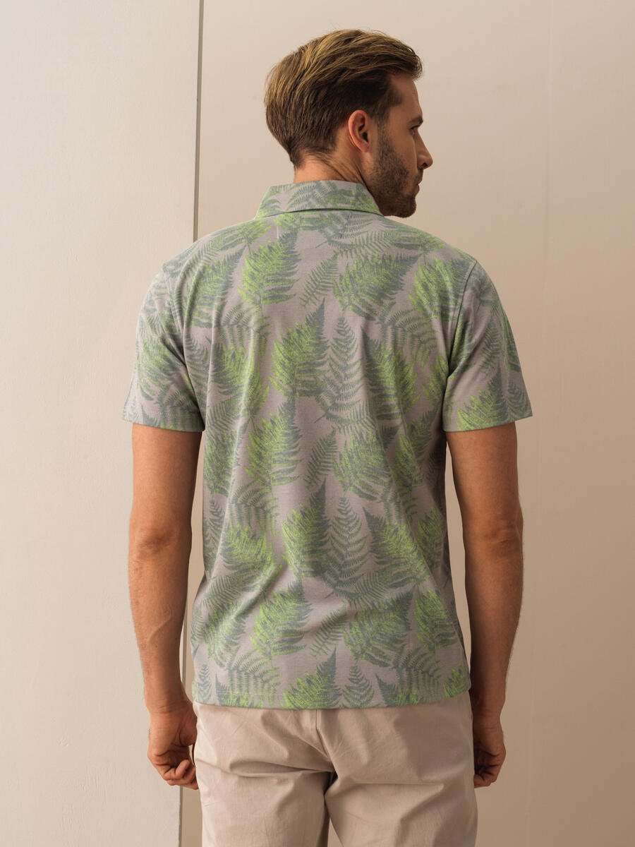 Yeşil Regular Fit Pamuklu Tişört - 3