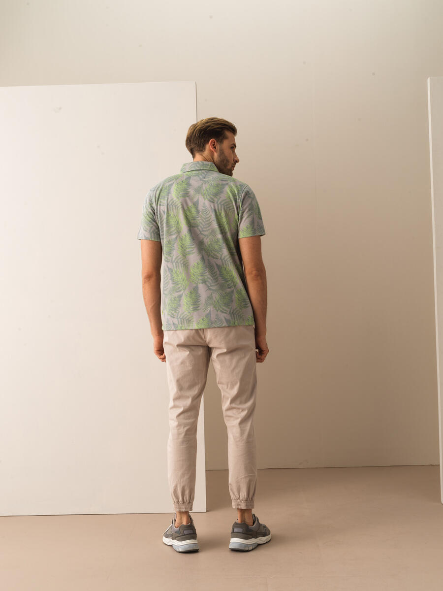 Yeşil Regular Fit Pamuklu Tişört - 4