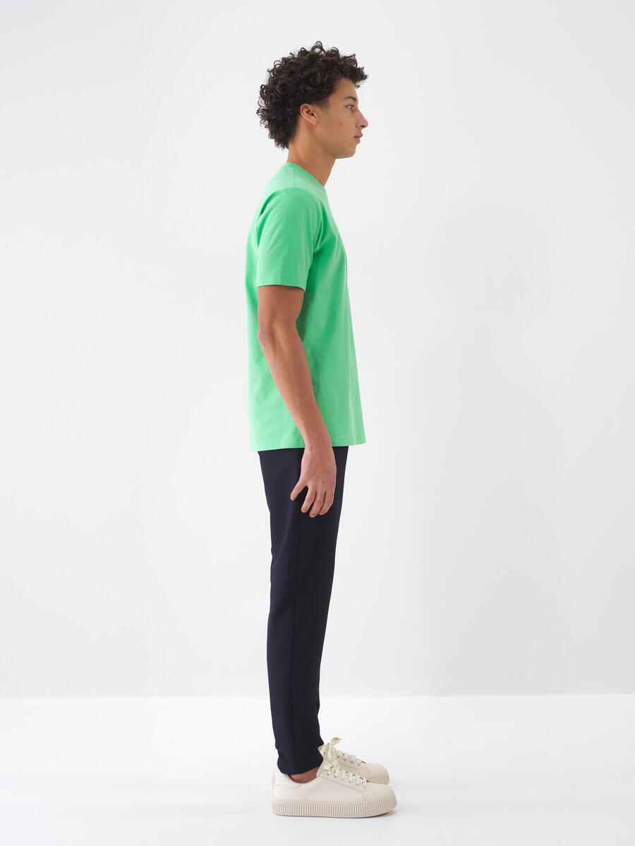 Yeşil Regular Fit Pamuklu Tişört - 3