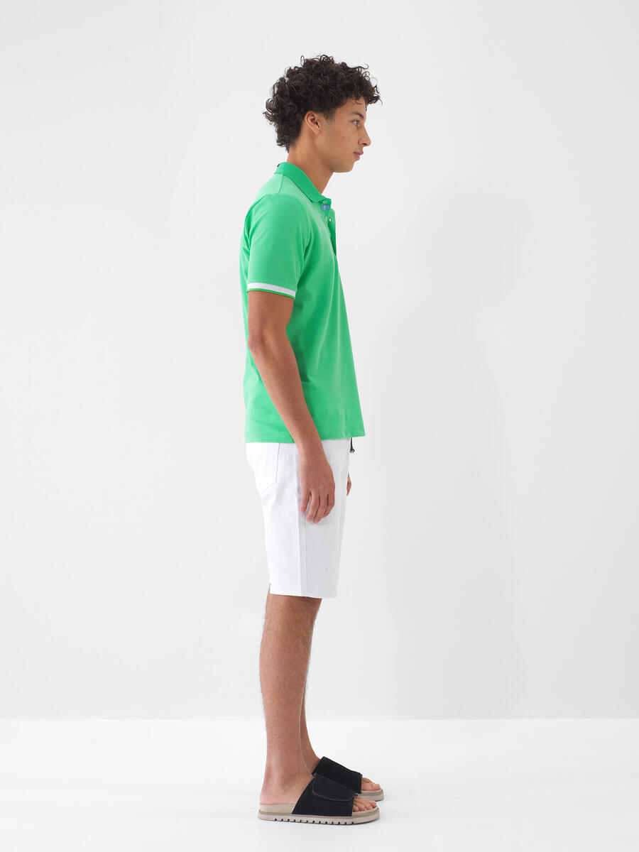 Yeşil Regular Fit Pamuklu Tişört - 3