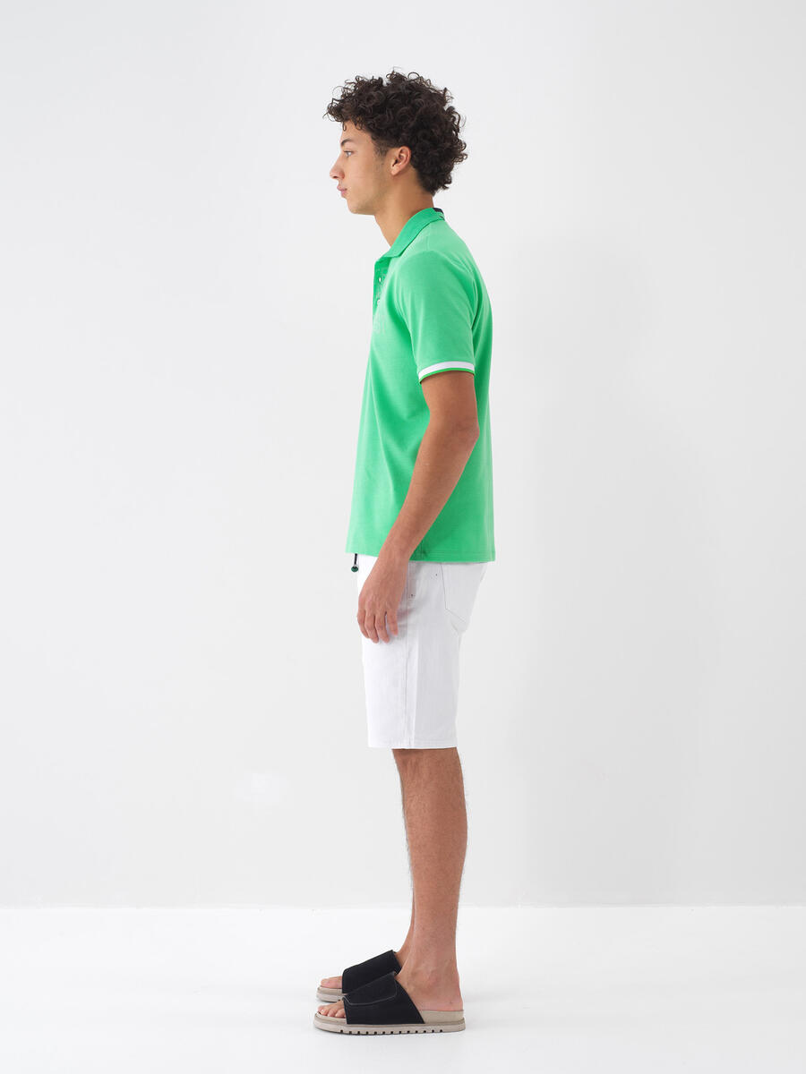 Yeşil Regular Fit Pamuklu Tişört - 4
