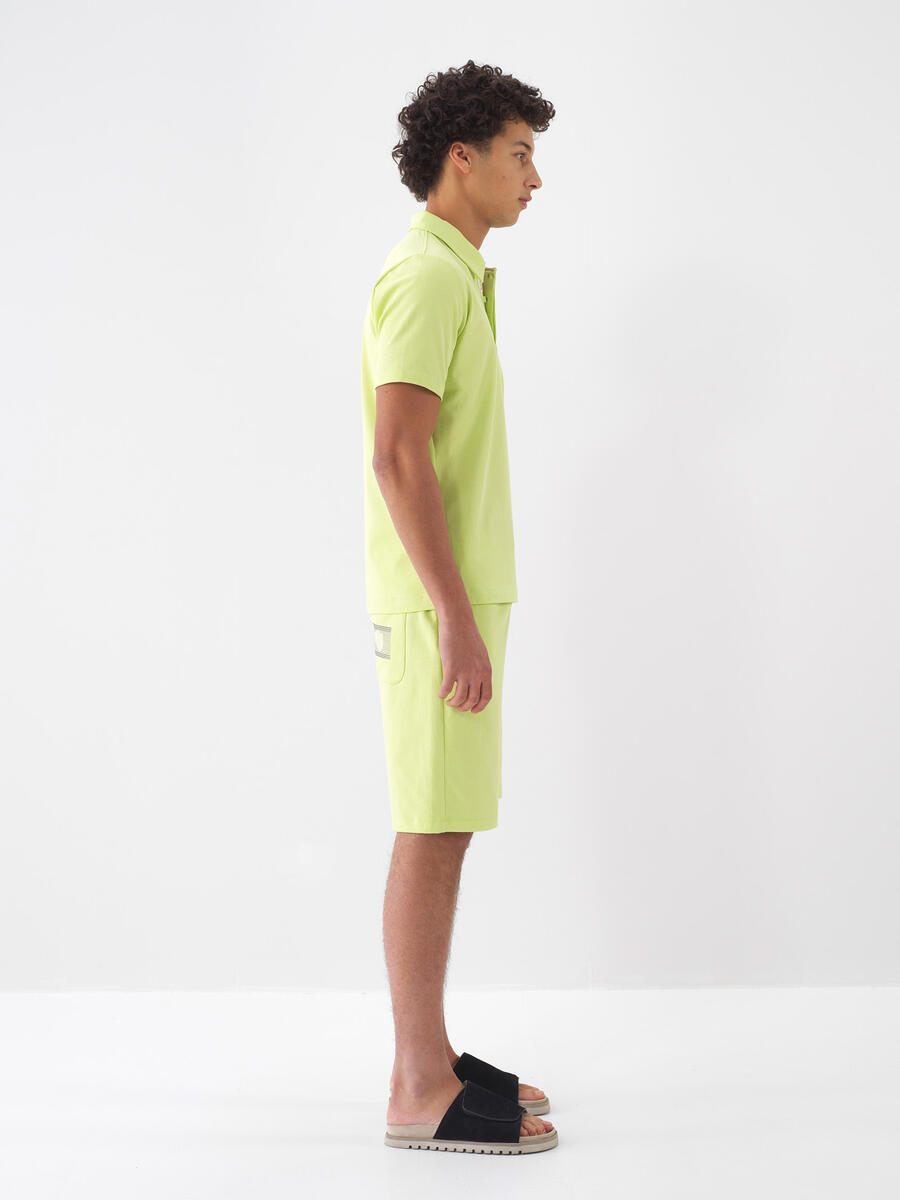 Yeşil Regular Fit Pamuklu Tişört - 3