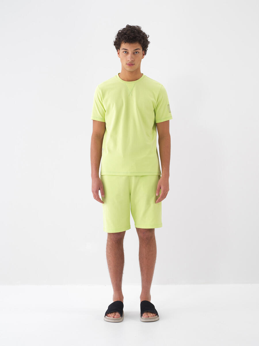 Yeşil Regular Fit Pamuklu Tişört - 2