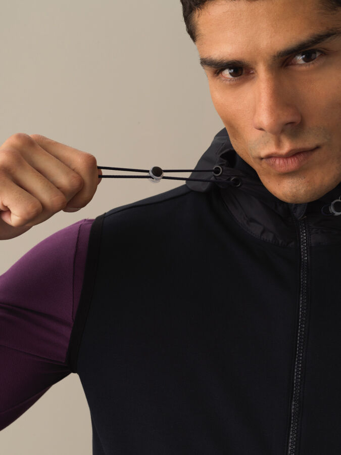 Lacivert Pamuk Dokulu Pamuklu Regular Fit Yelek - Xint