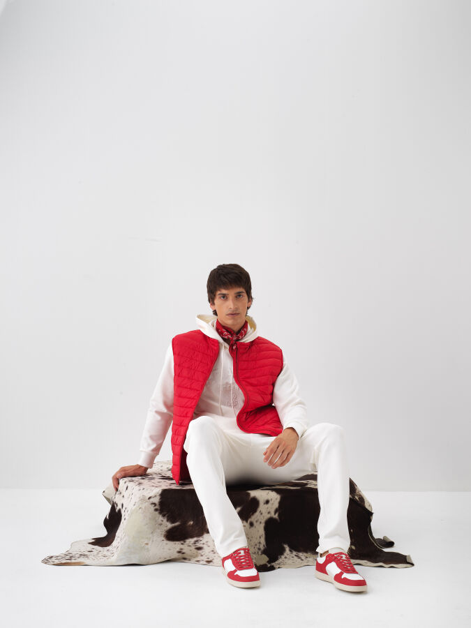 Kırmızı Formunu Koruyan Regular Fit Yelek - Xint