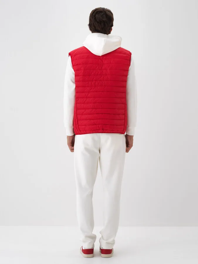 Kırmızı Formunu Koruyan Regular Fit Yelek - Xint