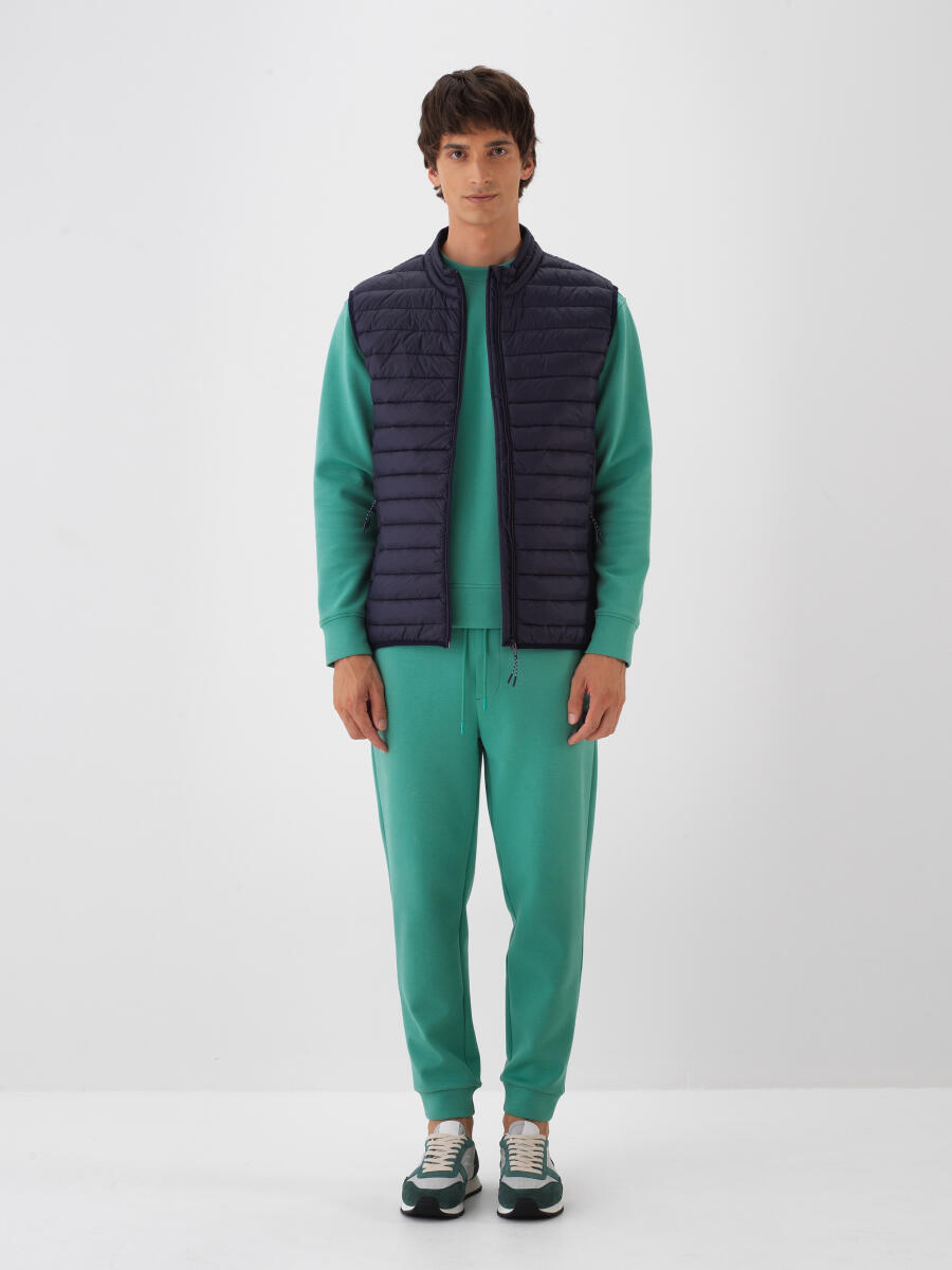 Lacivert Formunu Koruyan Regular Fit Yelek - 2