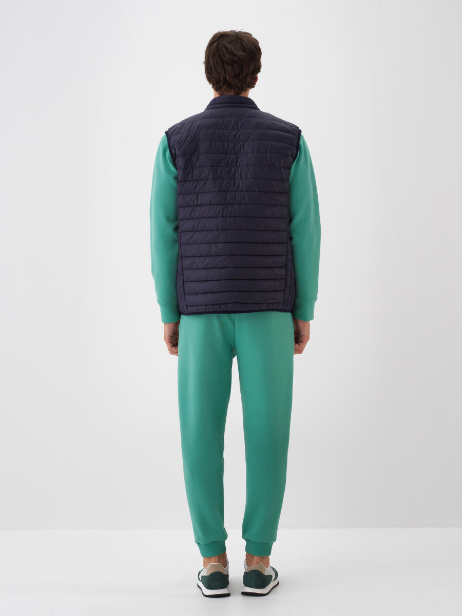 Lacivert Formunu Koruyan Regular Fit Yelek - 4