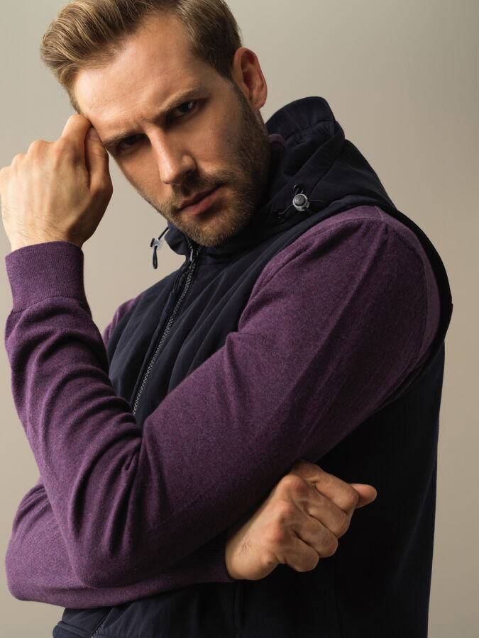 Lacivert Formunu Koruyan Regular Fit Polar Yelek - Xint