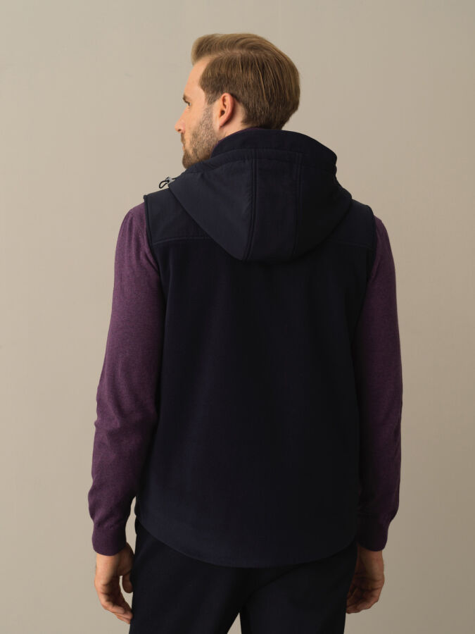 Lacivert Formunu Koruyan Regular Fit Polar Yelek - Xint