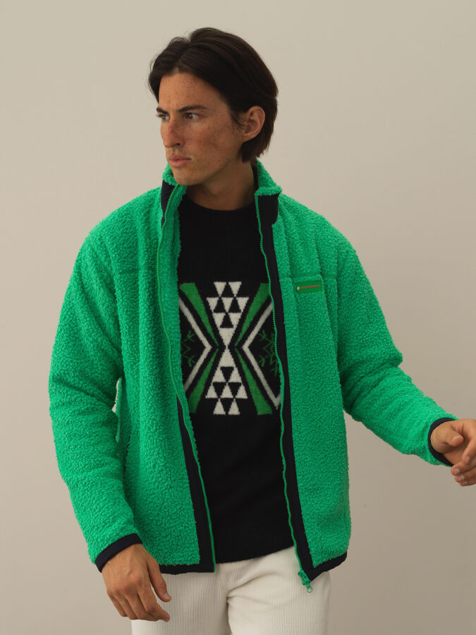 Garni Detailed Regular Fit Lamb Jacket - Xint