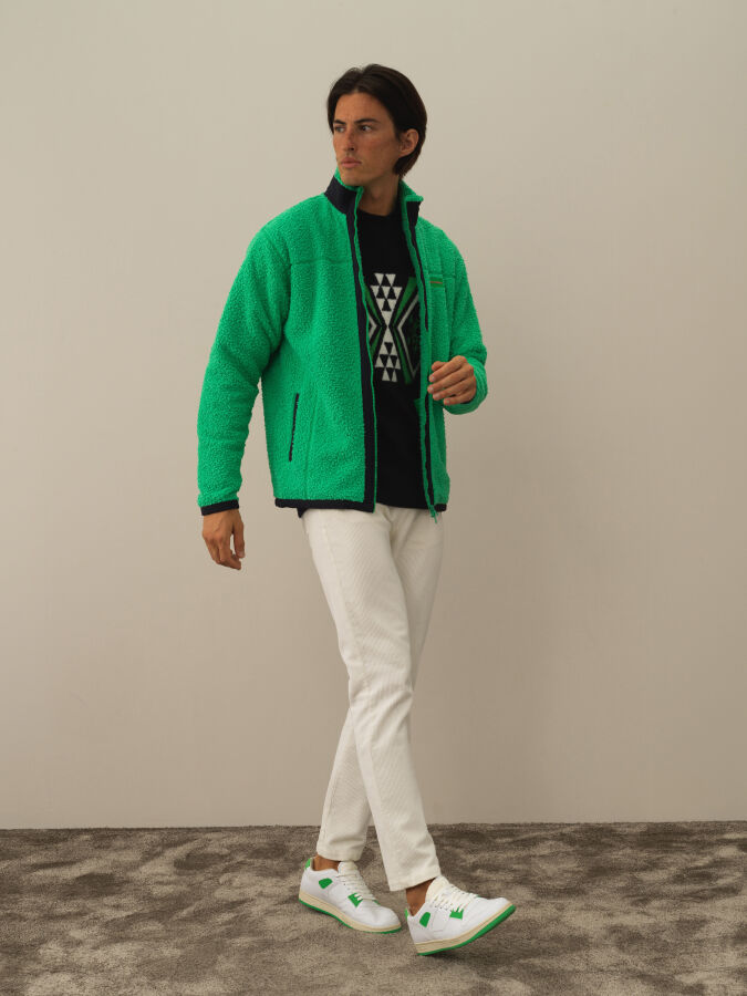 Garni Detailed Regular Fit Lamb Jacket - Xint