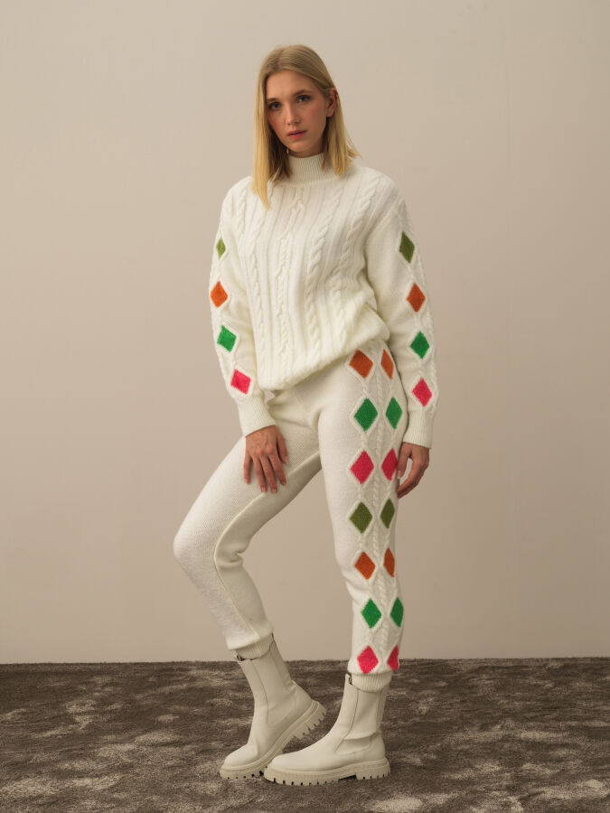 High Waist Oversized Knit Pants - Xint