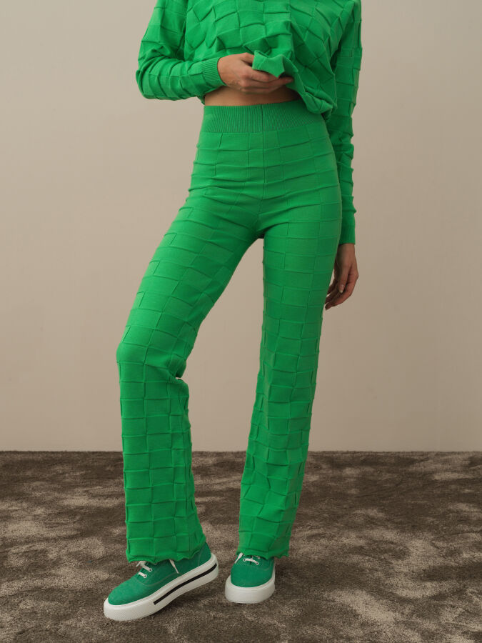 High Waist Oversized Knit Pants - Xint