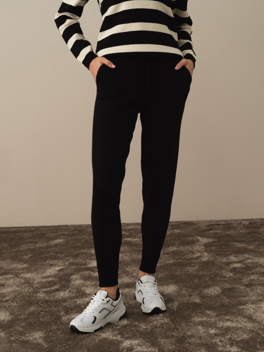 High Waist Regular Fit Knit Pants - 8