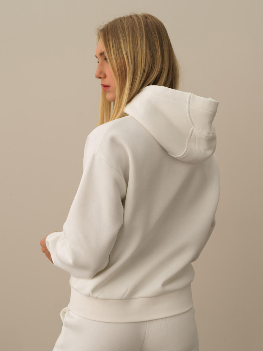 Hooded Cotton Oversized Basic Sweatshirt - 3