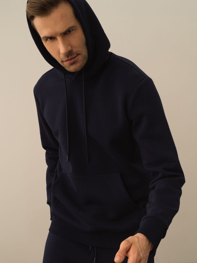 Hooded Regular Fit Basic Sweatshirt - Xint