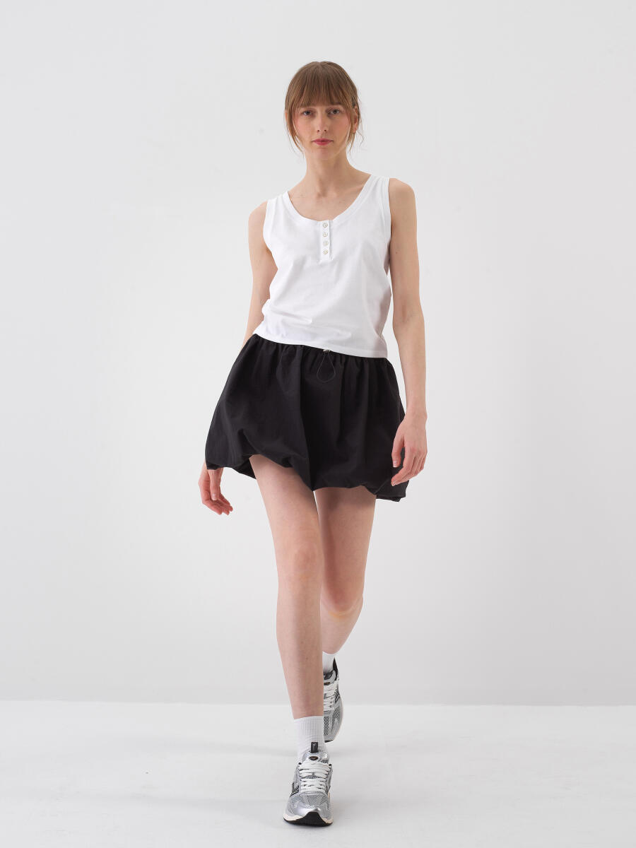 Beyaz Regular Fit Pamuklu Atlet - 2