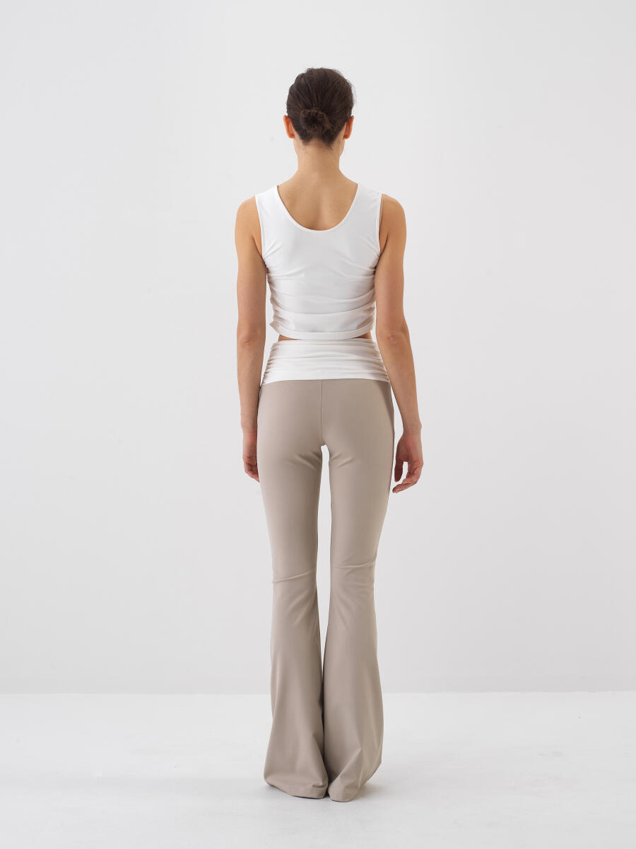 Beyaz Slim Fit Atlet - 4