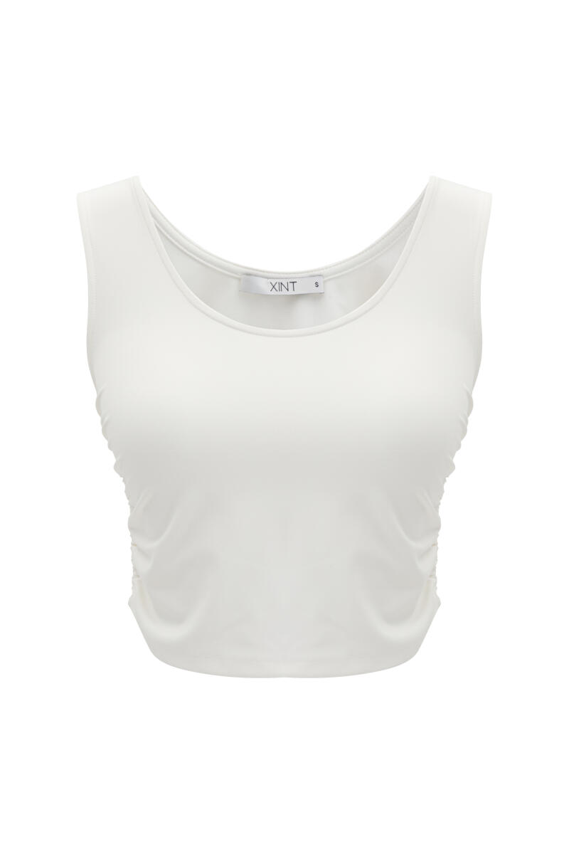 Beyaz Slim Fit Atlet - 5