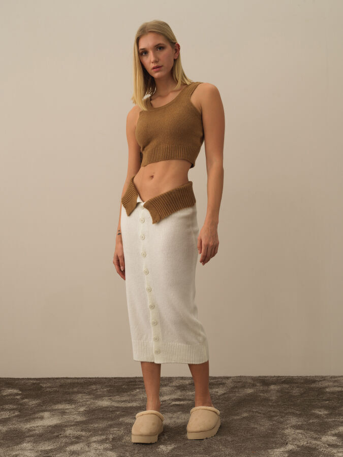 Camel Lüks Pamuk Dokulu Regular Fit Atlet - Xint