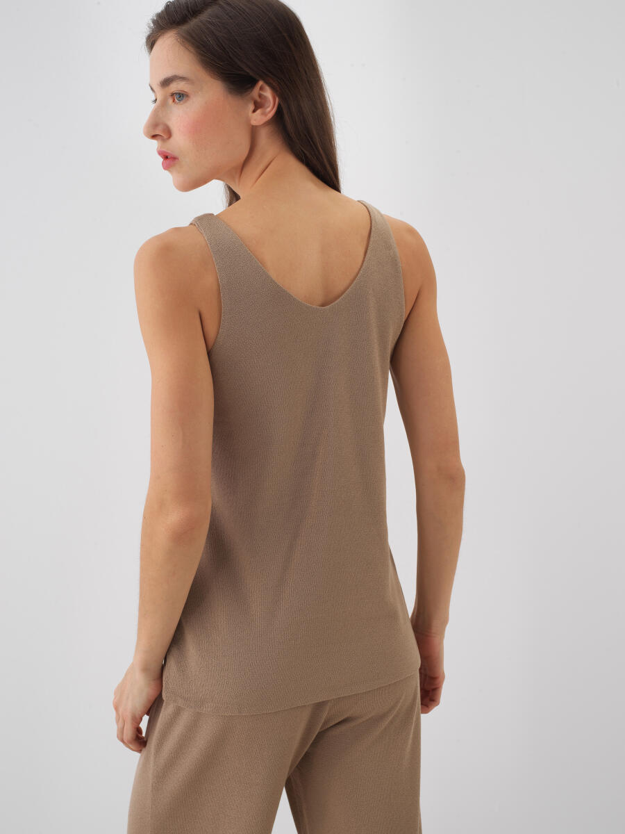 Camel Regular Fit Pamuklu Atlet - 4