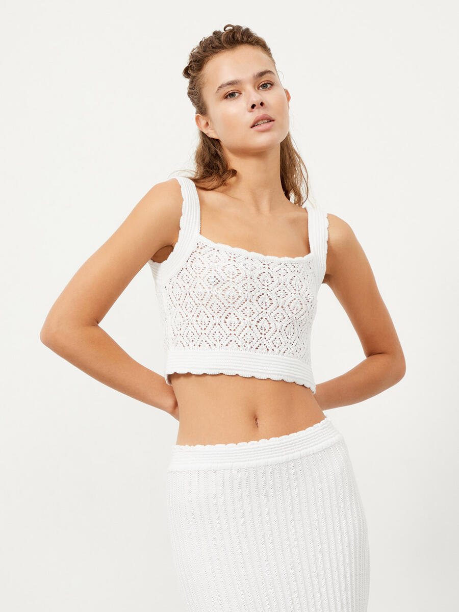 Ekru Slim Fit Pamuklu Atlet