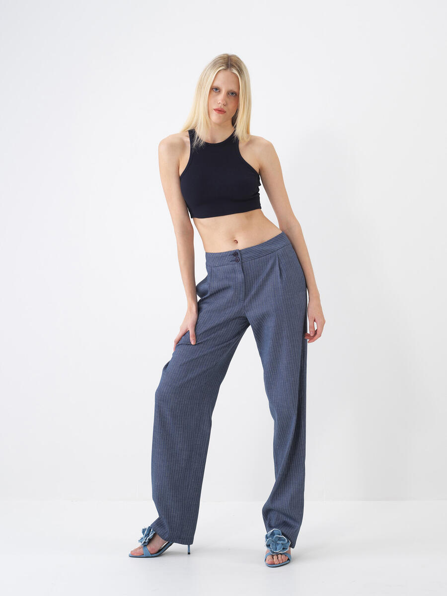 Lacivert Slim Fit Pamuklu Atlet - 2
