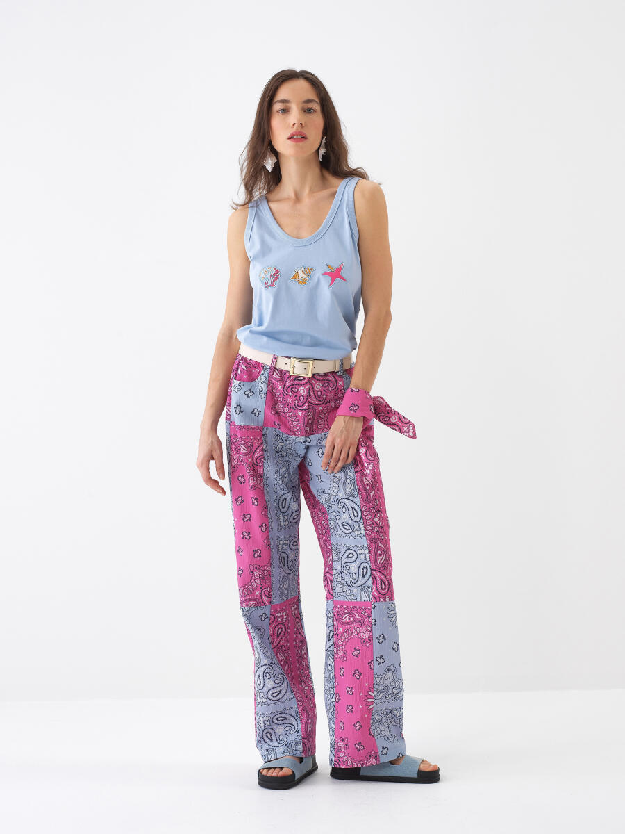 Mavi Regular Fit Pamuklu Atlet - 2