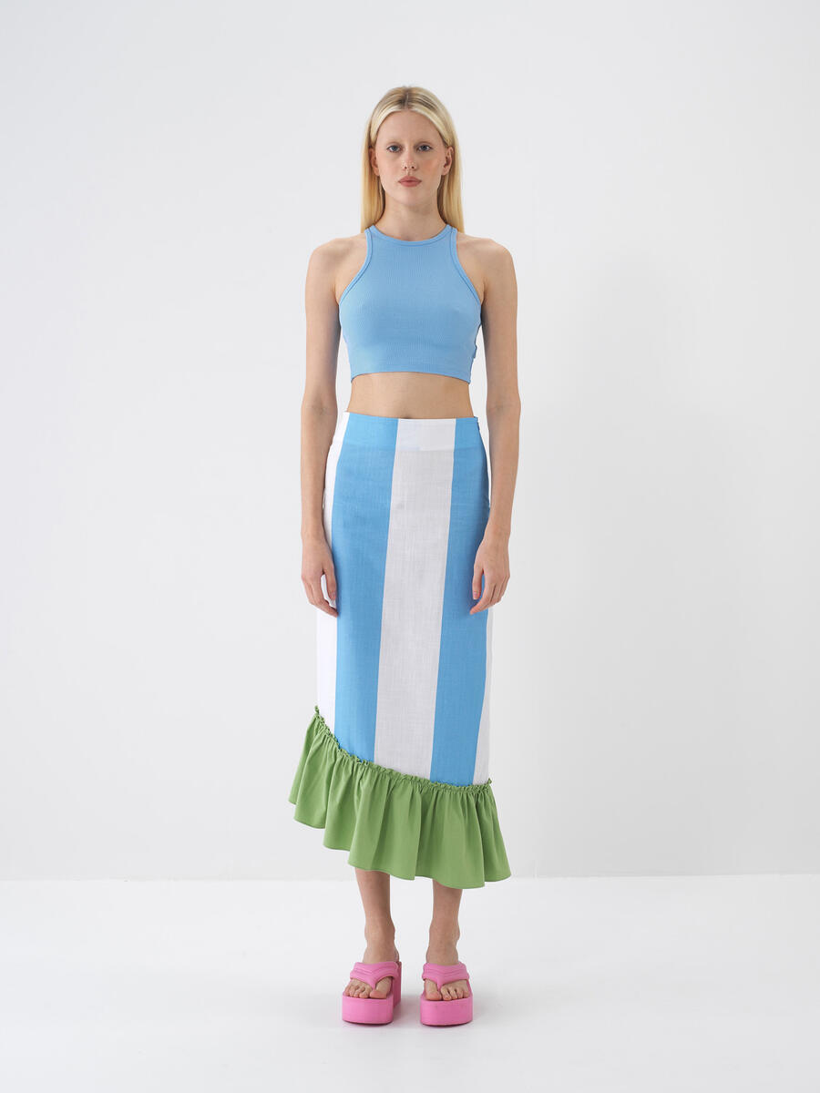 Mavi Slim Fit Pamuklu Atlet - 2