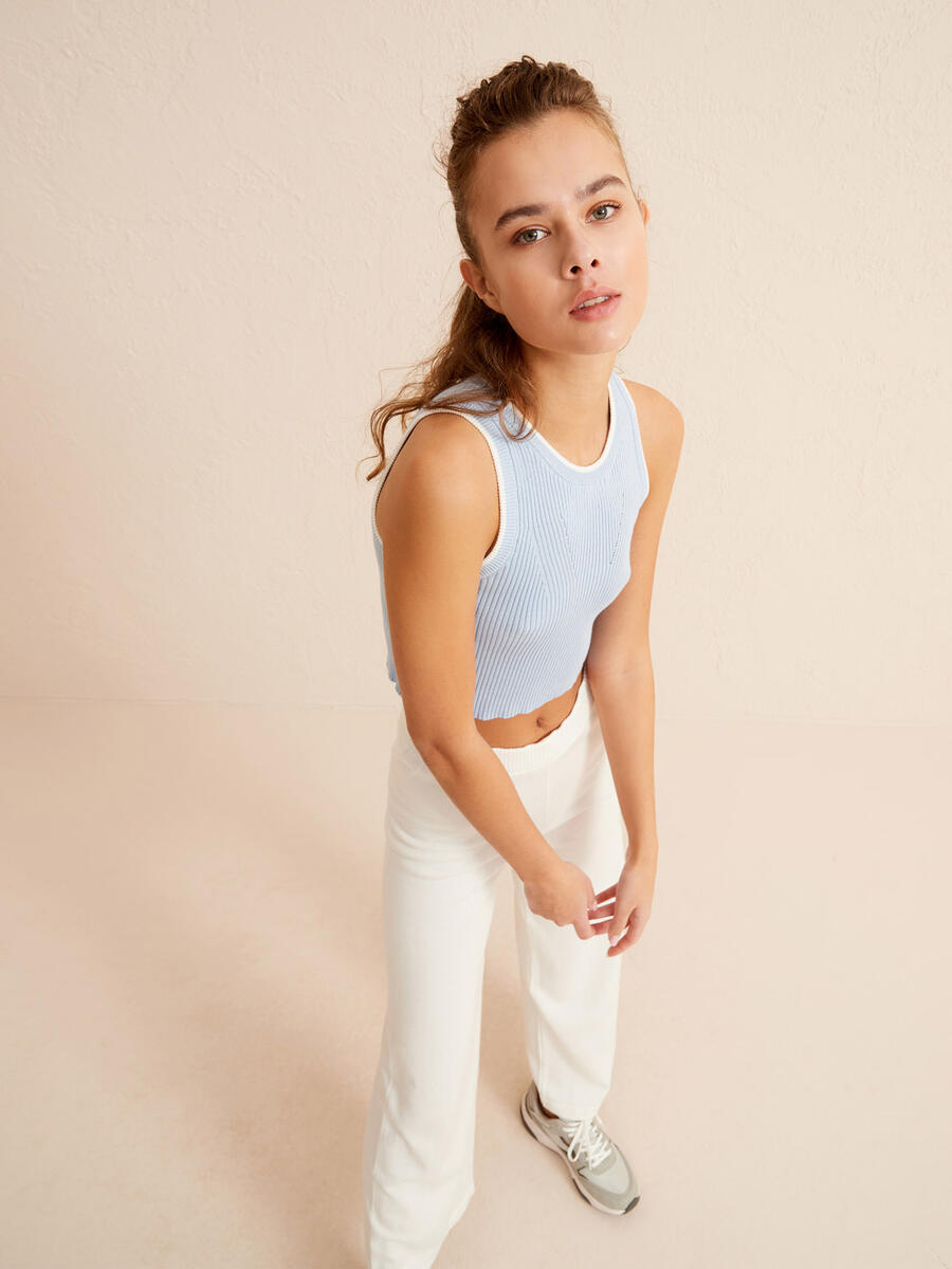 Mavi Slim Fit Pamuklu Atlet - 3