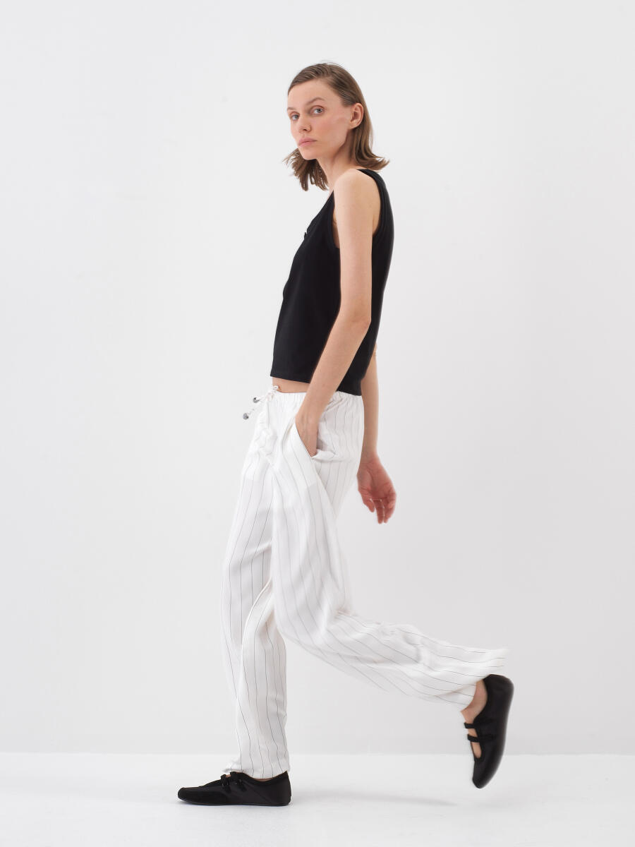 Siyah Regular Fit Pamuklu Atlet - 5