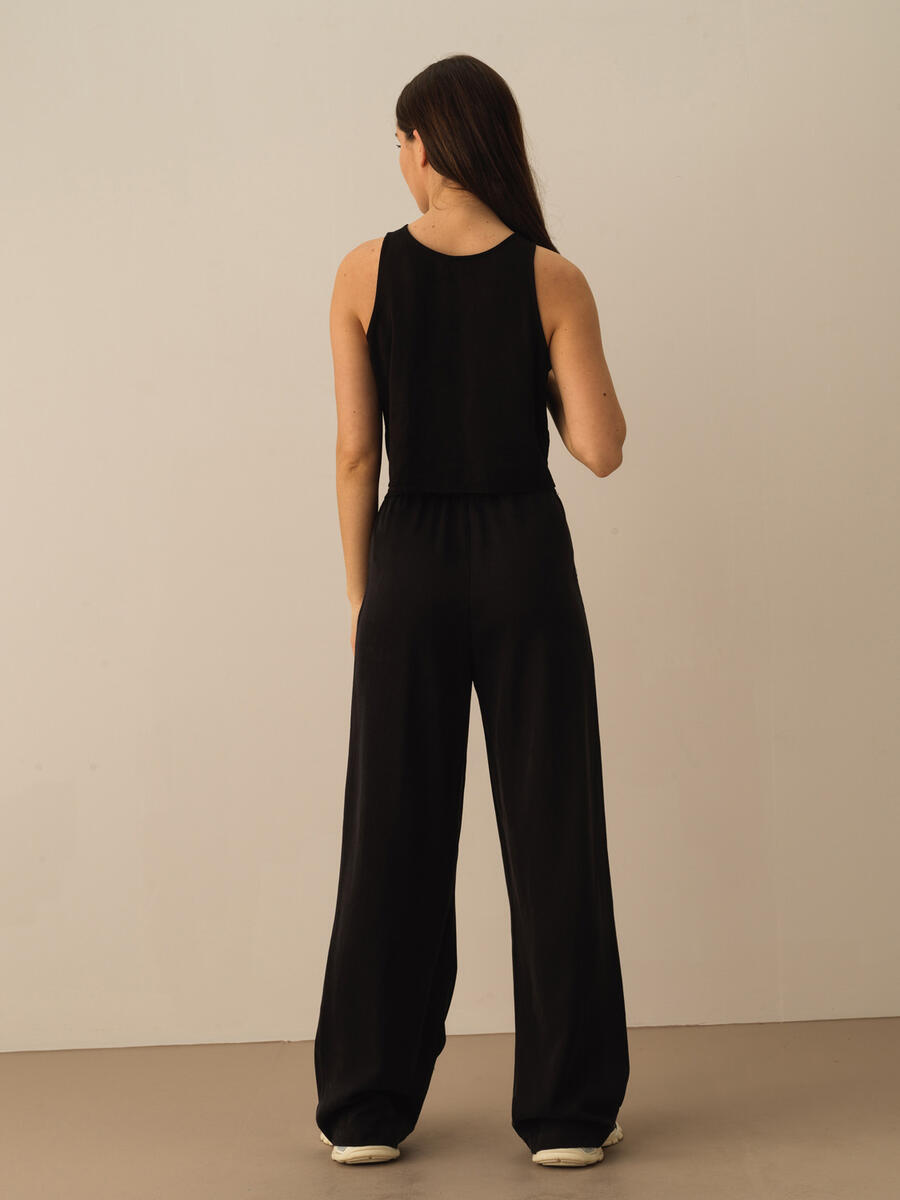 Siyah Regular Fit Liyosel Atlet - 4