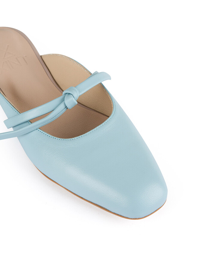 Mavi Neolit Taban Deri Terlik - Xint