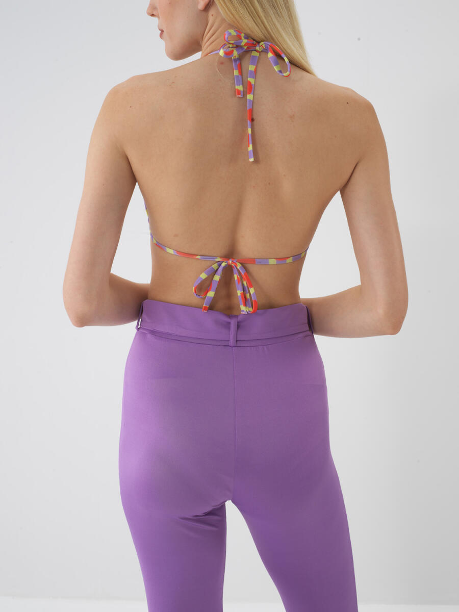 Nar Çiçeği Slim Fit Bikini Üst - 3