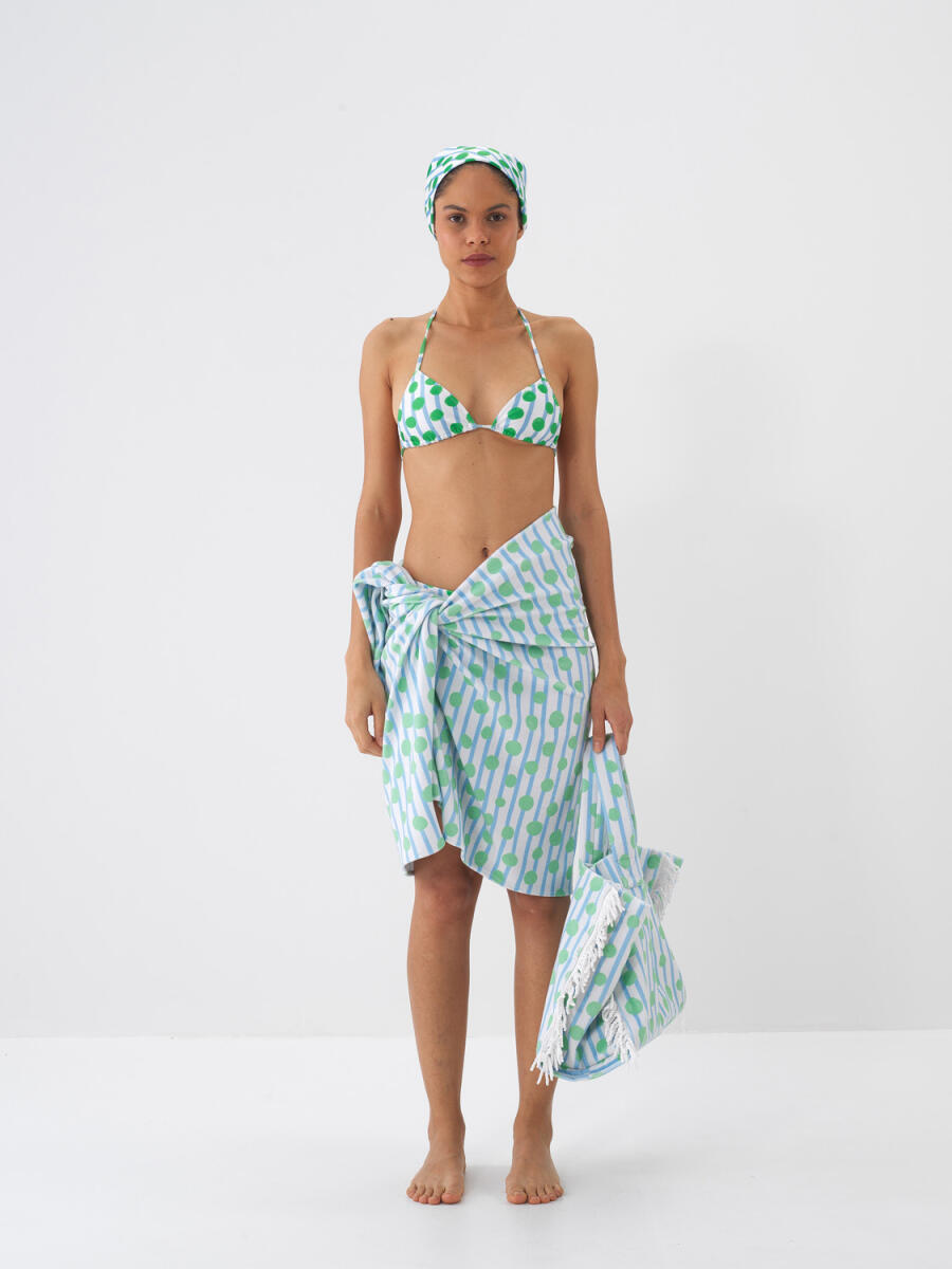 Yeşil Slim Fit Bikini Üst