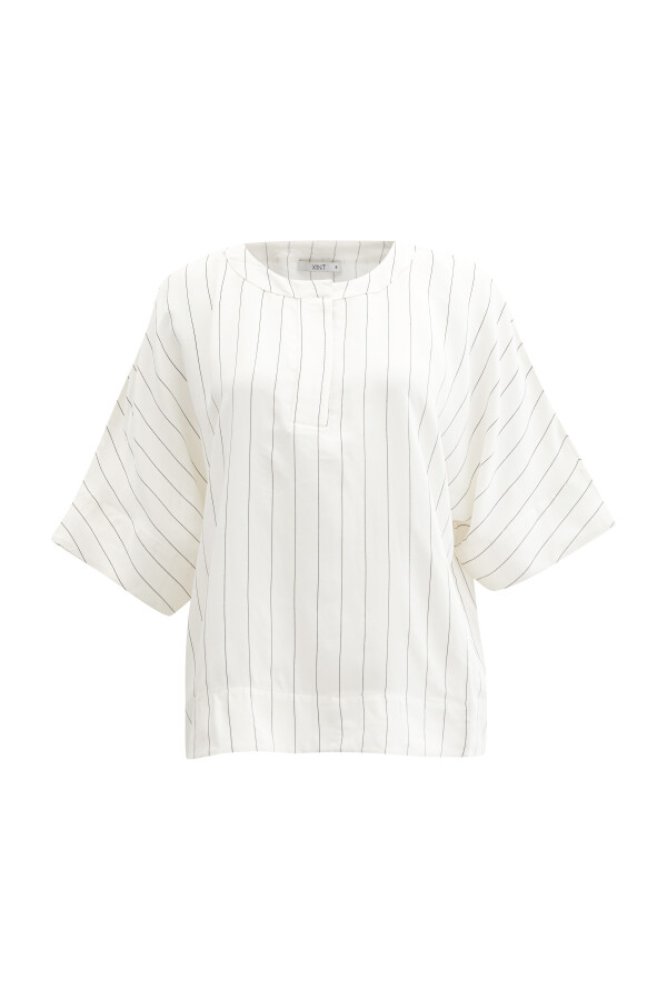 Beyaz Oversize Bluz - Xint