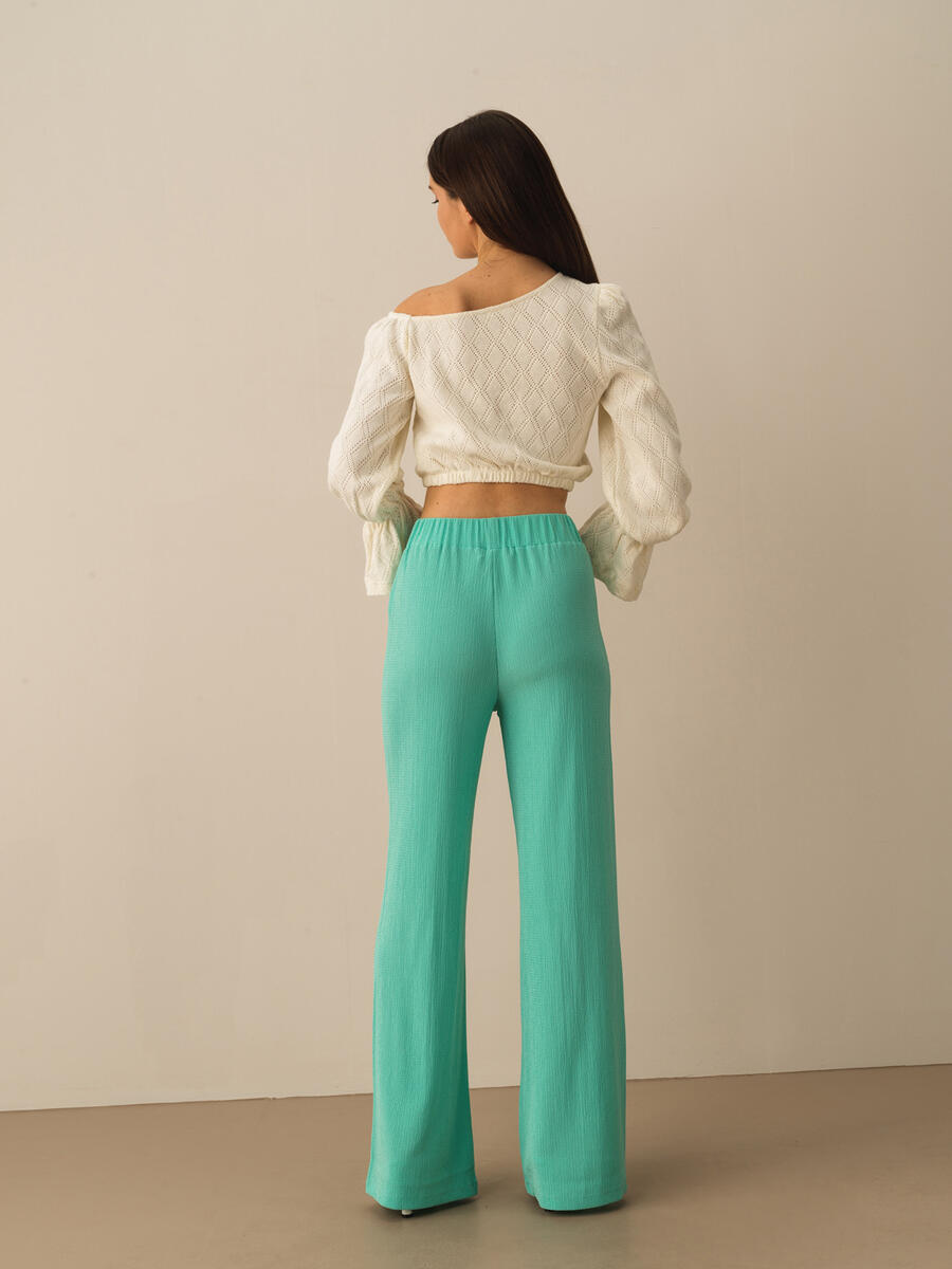 Beyaz Oversize Pamuklu Bluz - 5