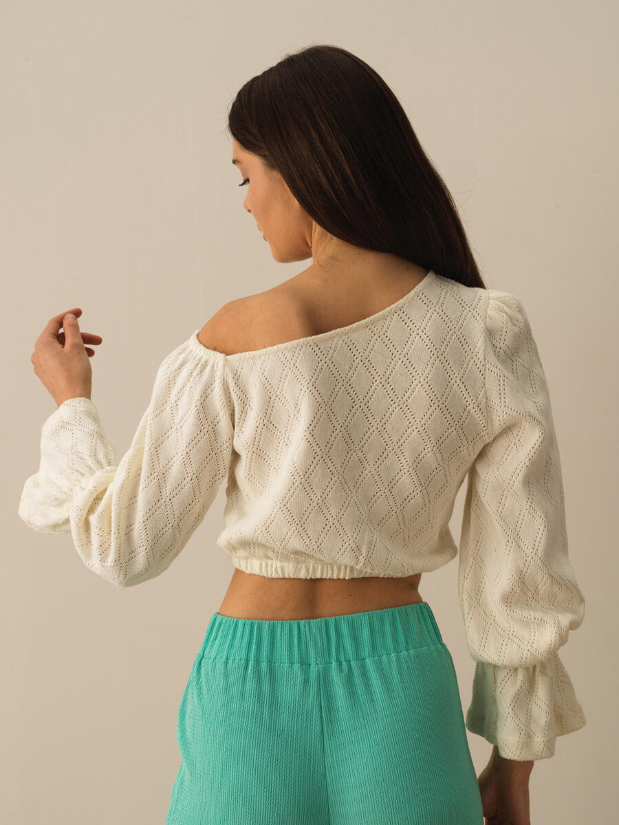 Beyaz Oversize Pamuklu Bluz