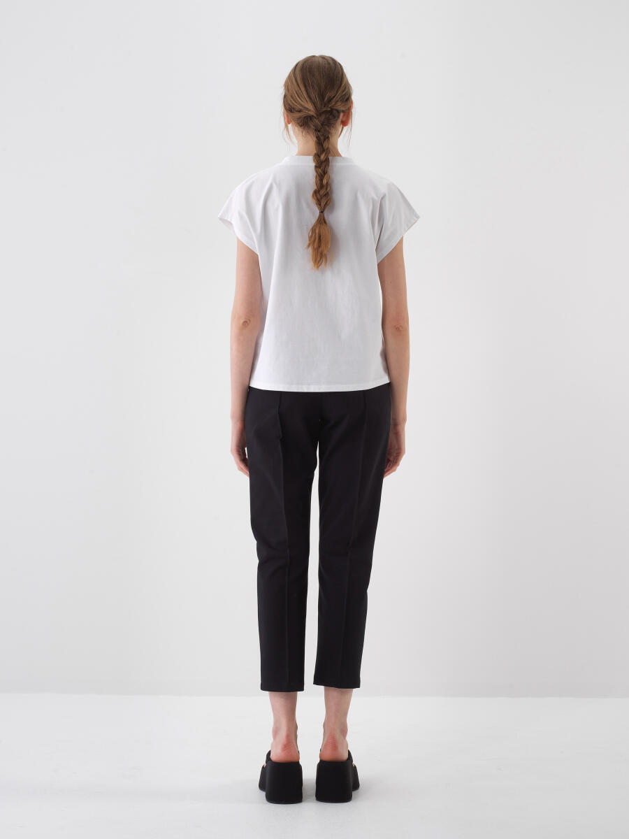 Beyaz Oversize Pamuklu Bluz - 5