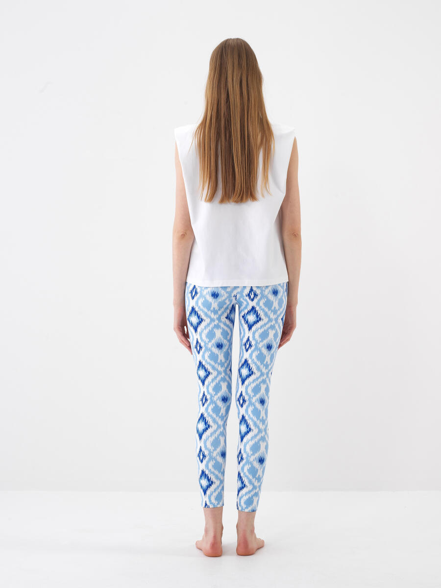 Beyaz Regular Fit Keten Bluz - 4
