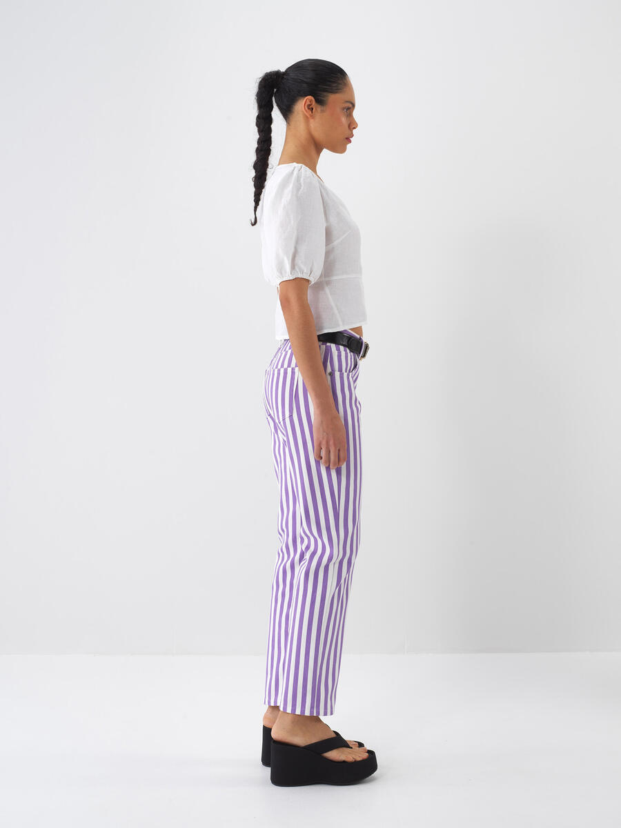 Beyaz Regular Fit Keten Bluz - 3