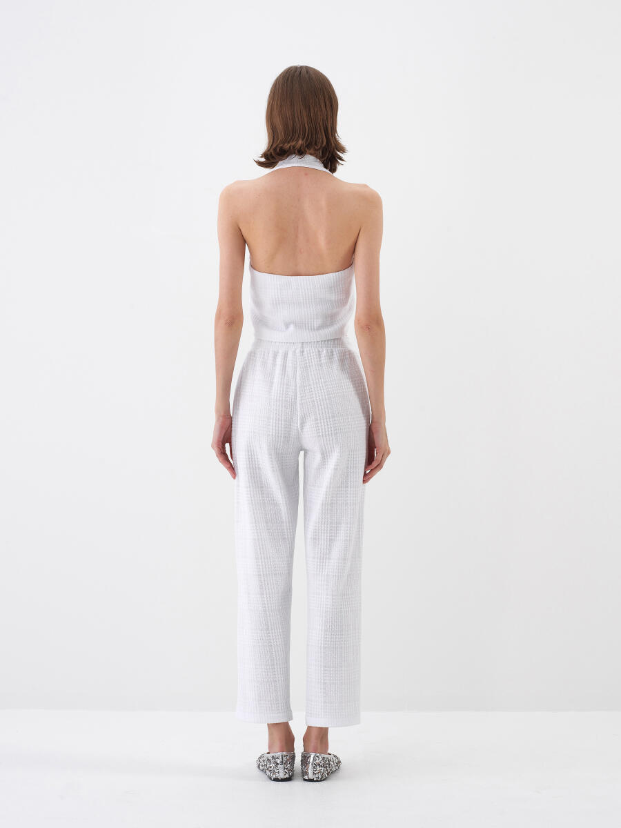Beyaz Regular Fit Pamuklu Bluz - 6